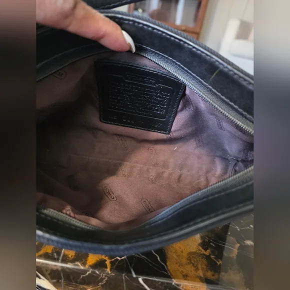 Vtg Coach Mercer Demi 7407 Shoulder bag Black Nylon Canvas Leather trim Y2K - Picture 12 of 17